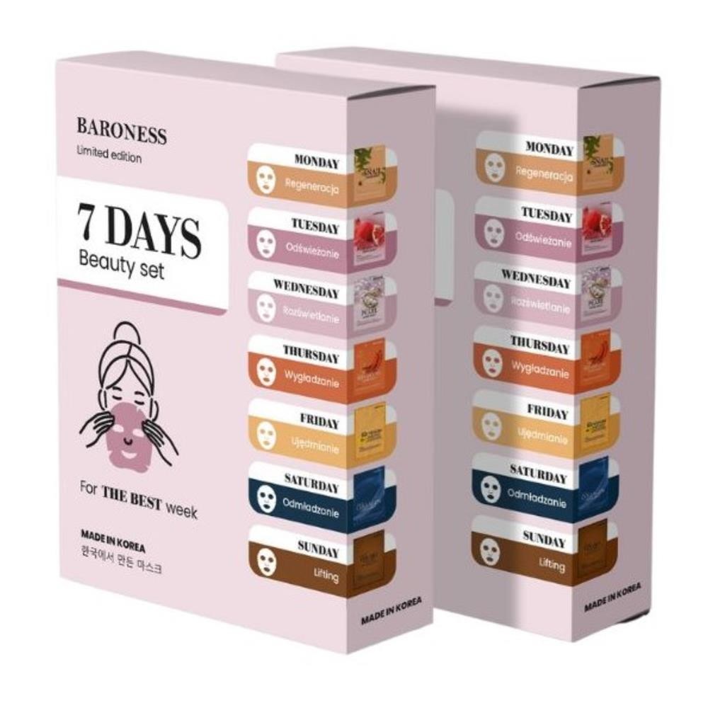 278117 ORJENA ZESTAW MASECZKA DO TWARZY W PŁACIE 7 SZT. 7 BEAUTY SET FOR THE BEST WEEK 5903794193420