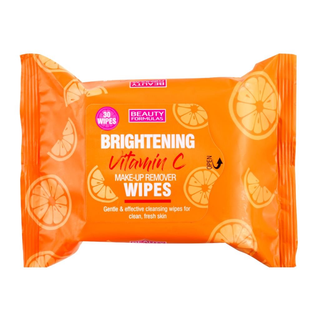 282943 BEAUTY FORMULAS BRIGHTENING VITAMIN C CHUSTECZKI NAWILŻANE DO DEMAKIJAŻU 30 SZT. 5012251013512