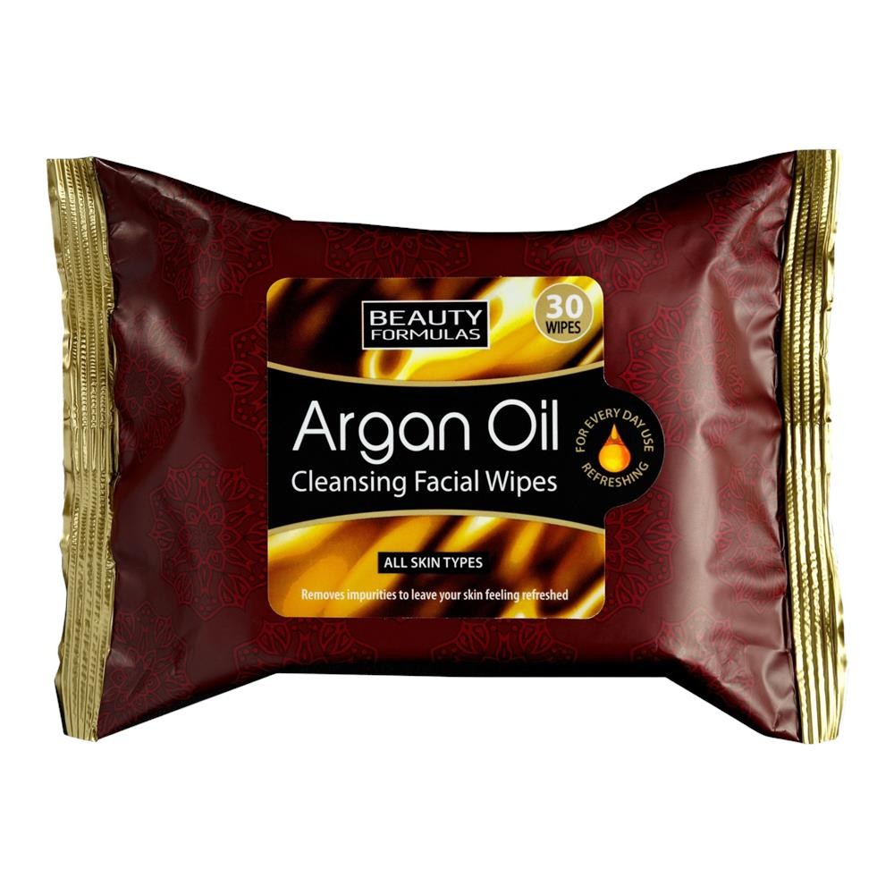 282944 BEAUTY FORMULAS CHUSTECZKI NAWILŻANE DO DEMAKIJAŻU 30 SZT. ARGAN OIL 5012251012294