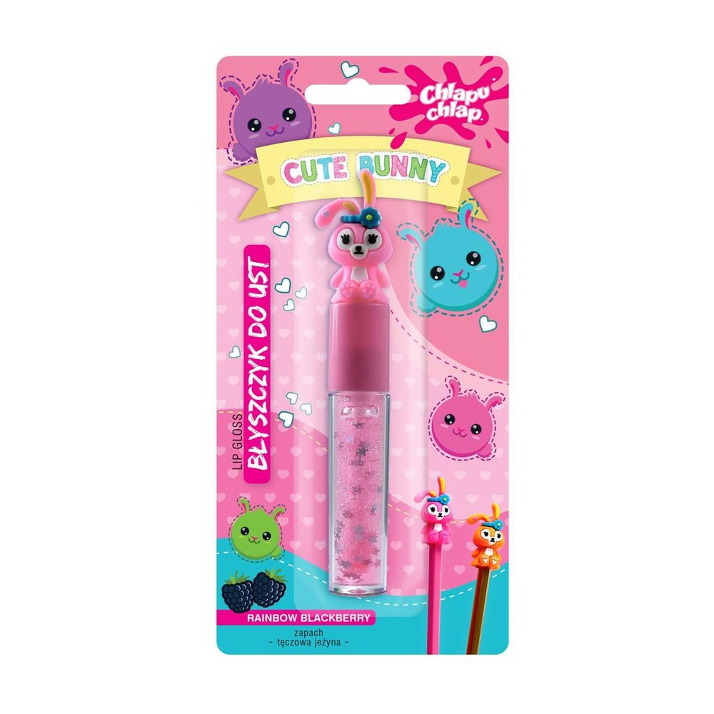 286667 CHLAPU CHLAP BŁYSZCZYK DO UST CUTE BUNNY TĘCZOWA JEŻYNA 5901571012520