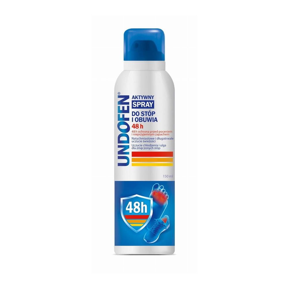 260634 UNDOFEN AKTYWNY DEZODORANT SPRAY DO STÓP I OBUWIA 150ML 48H 5907734712719