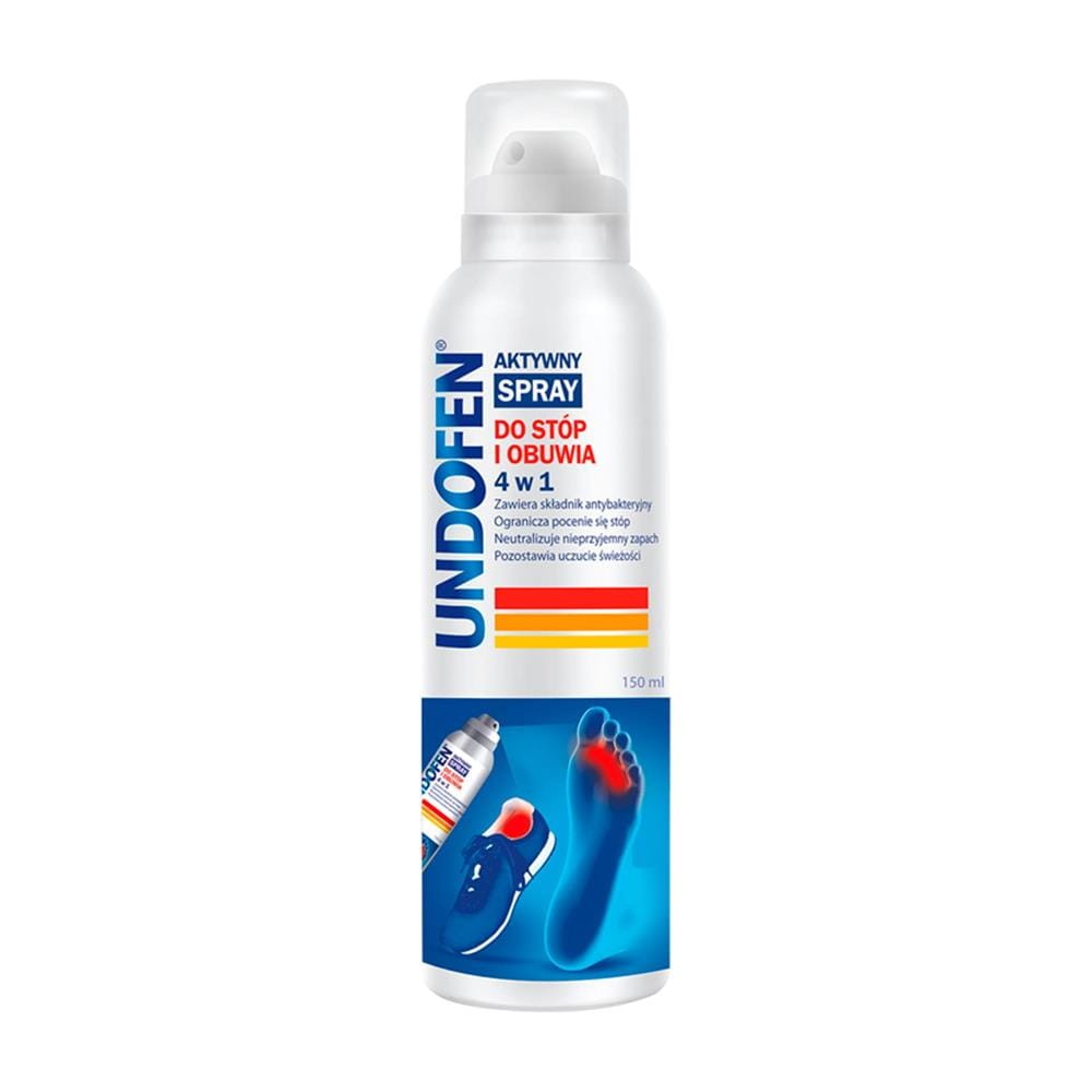 191586 UNDOFEN AKTYWNY DEZODORANT SPRAY DO STÓP I OBUWIA 150ML 4W1 5907734710951