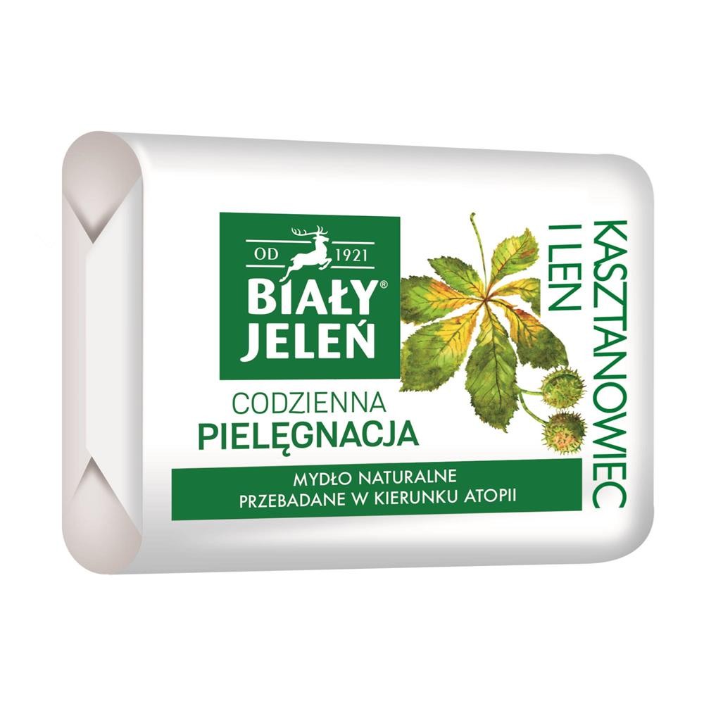 160341 BIAŁY JELEŃ MYDŁO W KOSTCE PREMIUM 100G KASZTAN 5900133009381