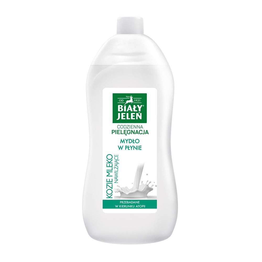 181096 BIAŁY JELEŃ MYDŁO W PŁYNIE ZAPAS 1L KOZIE MLEKO 5900133011988