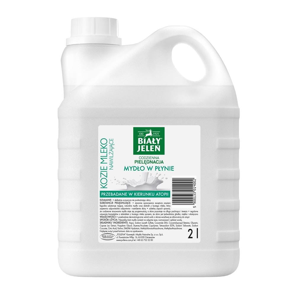 192704 BIAŁY JELEŃ MYDŁO W PŁYNIE ZAPAS 2L KOZIE MLEKO 5900133014002