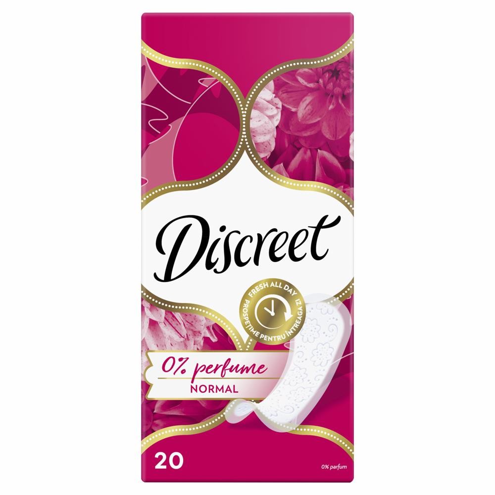 239450 DISCREET WKŁADKI HIGIENICZNE NO PERFUME NORMAL 20 SZT. 4015400165804