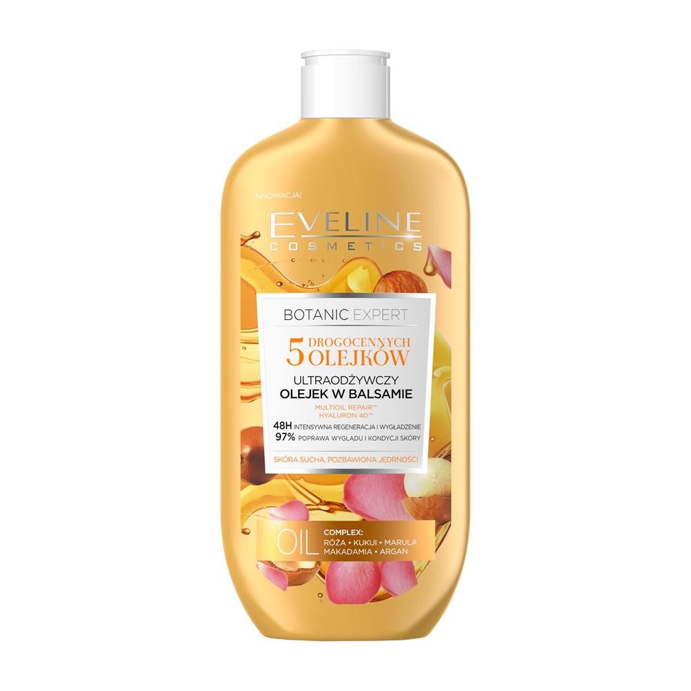 219147 EVELINE BOTANIC EXPERT OLEJEK W BALSAMIE DO CIAŁA 350ML 5 DROGOCENNYCH OLEJKÓW 5901761949391