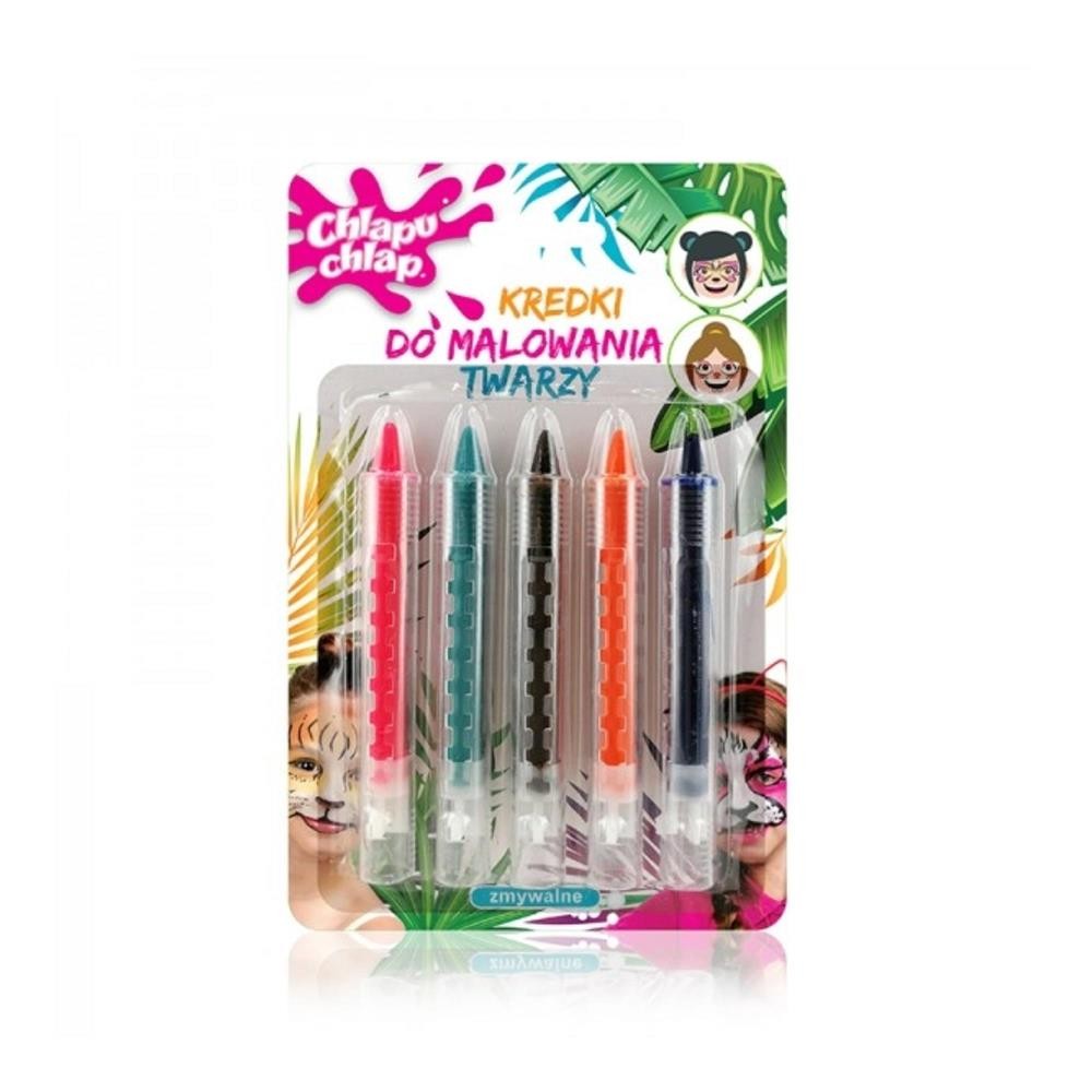 228401 CHLAPU CHLAP KREDKI DO MALOWANIA TWARZY 5 SZT. DZIEWCZYNKA 5901738827141