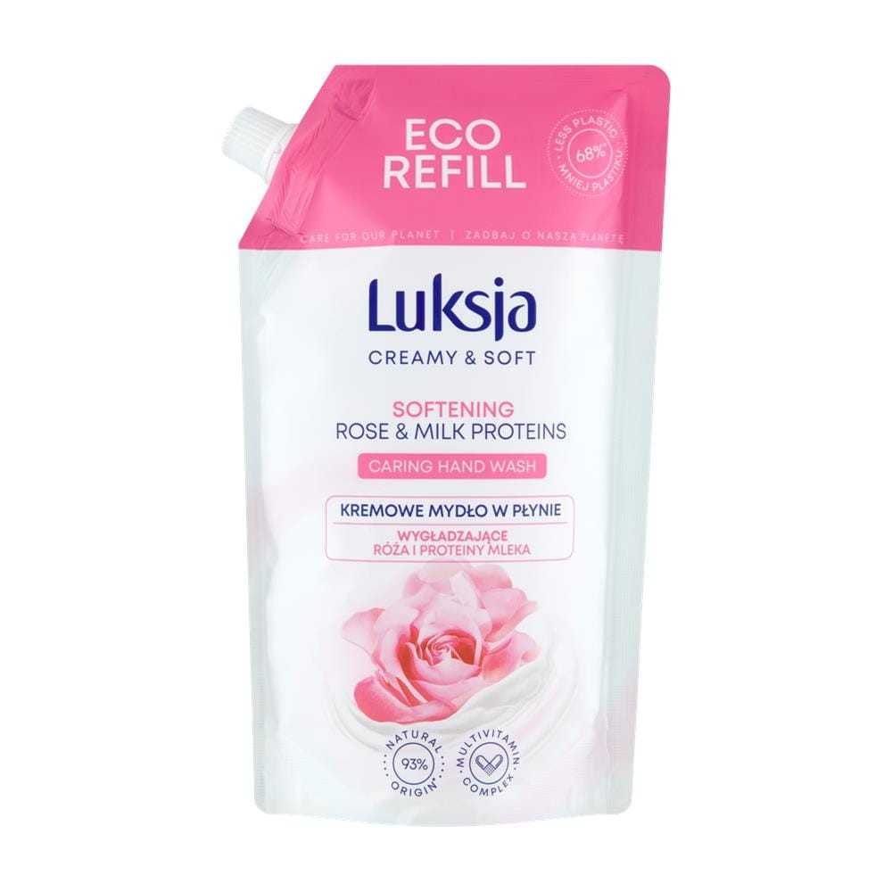 273005 LUKSJA MYDŁO W PŁYNIE ZAPAS 400ML CREAMY&amp;SOFT RÓŻA I PROTEINY MLEKA 5900536349145