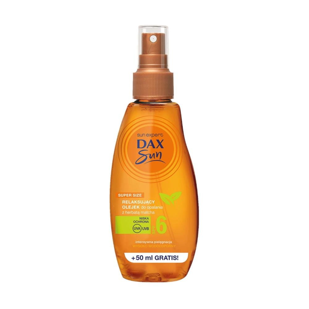 283671 DAX SUN OLEJEK DO OPALANIA 200ML SPF  6 HERBATA MATCHA RELAKSUJĄCY 5900525057570