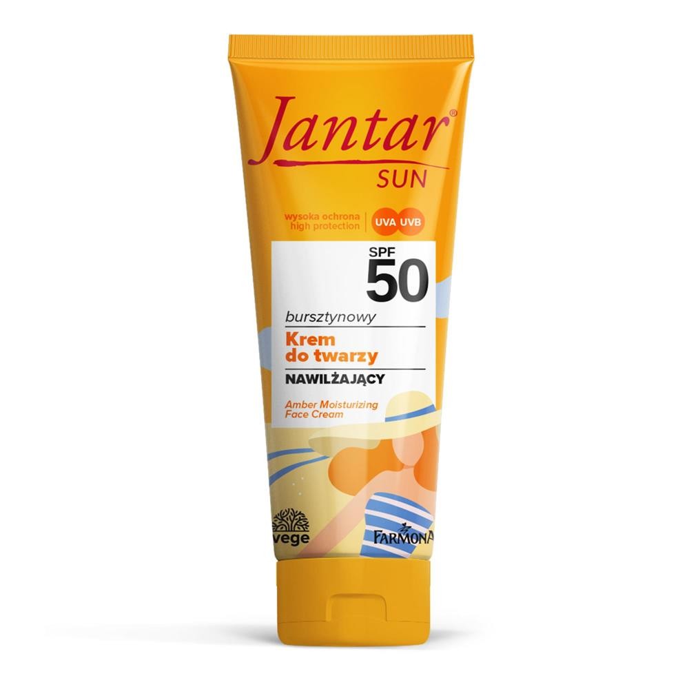283708 JANTAR SUN KREM DO OPALANIA TWARZY 50ML SPF 50 NAWILŻAJĄCY 5900117976517