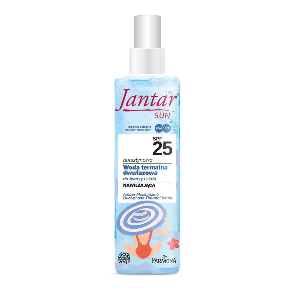 283711 JANTAR SUN WODA TERMALNA DWUFAZOWA 200ML SPF 25  NAWILŻAJĄCA 5900117976562