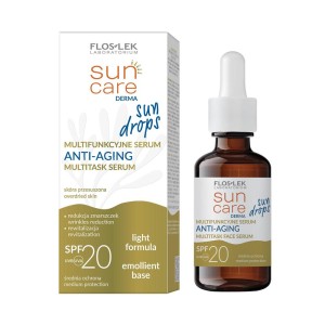 FLOS-LEK SUN CARE DERMA SUN DROPS SERUM DO TWARZY 30ML SPF20 MULTIFUNKCYJNE ANTI-AGING