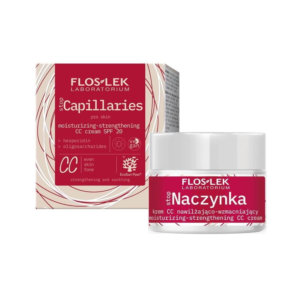 285493 FLOS-LEK STOP NACZYNKA KREM DO TWARZY 50ML CC NAWILŻAJĄCO-WZMACNIAJĄCY SPF20 5905043022925