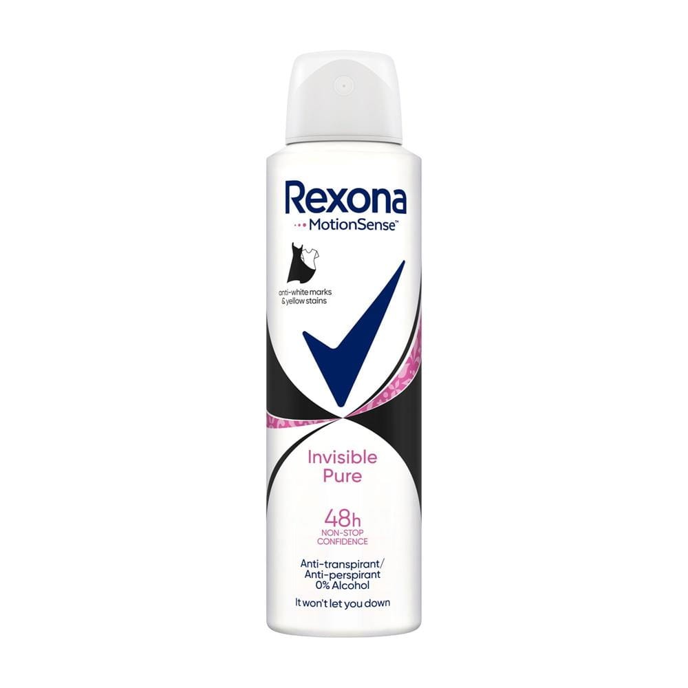 192193 REXONA DEZODORANT WOMEN SPRAY 150ML INVISIBLE PURE 8712561845014