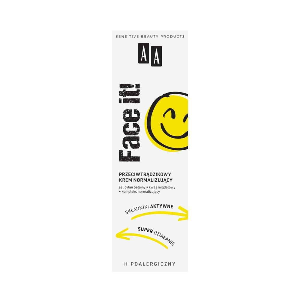 284452 AA FACE IT! KREM DO TWARZY 40ML PRZECIWTRĄDZIKOWY NORMALIZUJĄCY 5900116091969