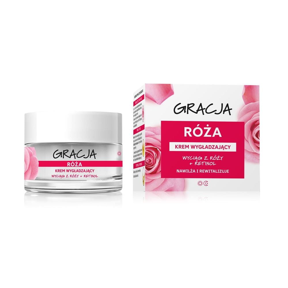 156380 GRACJA KREM DO TWARZY 50ML RÓŻA WYGŁADZAJĄCY NAWILŻA I REWOTALIZUJE 5900793000971