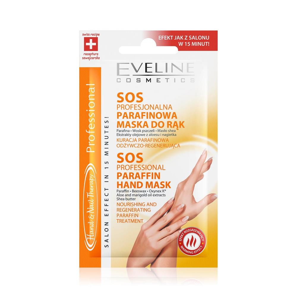 172939 EVELINE HAND&amp;NAIL MASKA DO RĄK 7ML PARAFINOWA 5907609372581