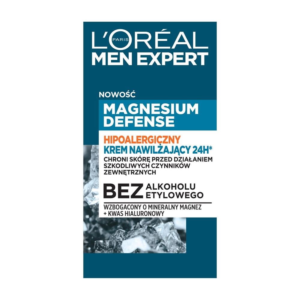 269471 MEN EXPERT MAGNESIUM DEFENSE KREM DO TWARZY 50ML NAWILŻAJĄCY 24H HIPOALERGICZNY 3600524032159
