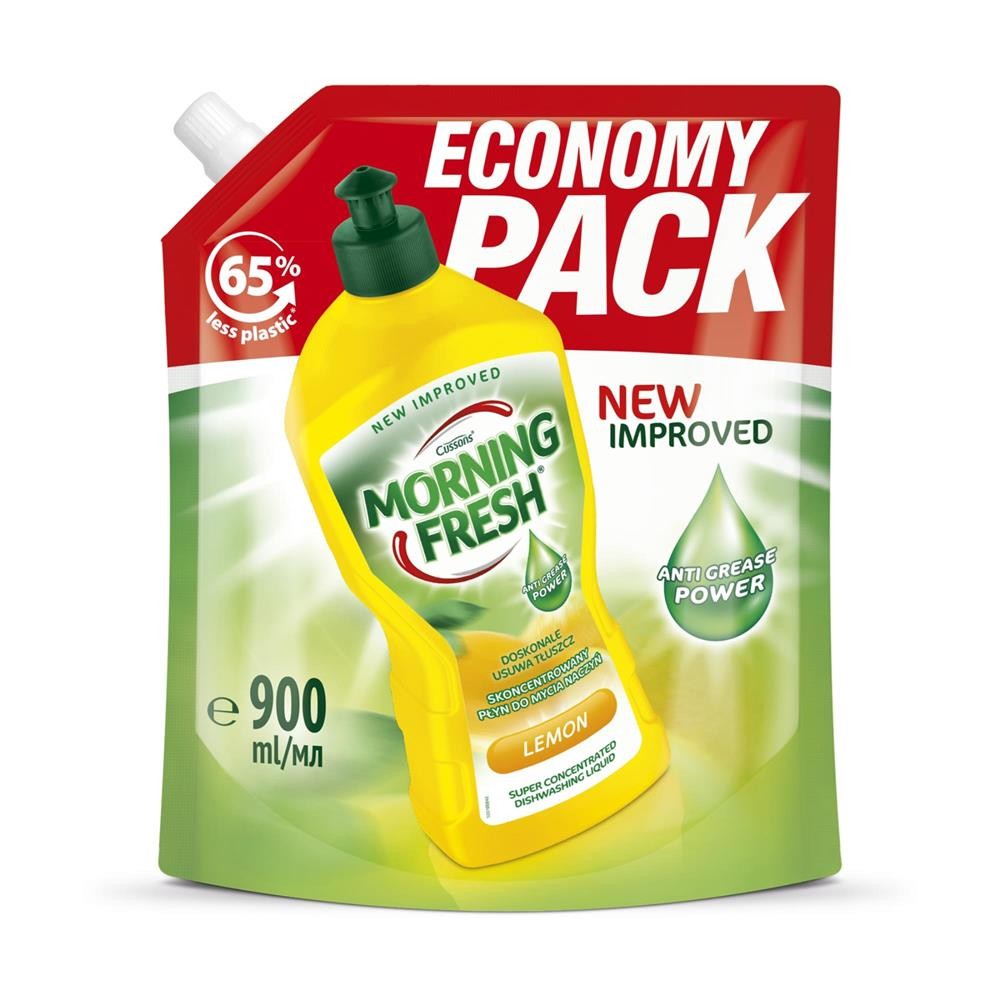 279756 MORNING FRESH PŁYN DO NACZYŃ 900ML ZAPAS LEMON 5000101509834