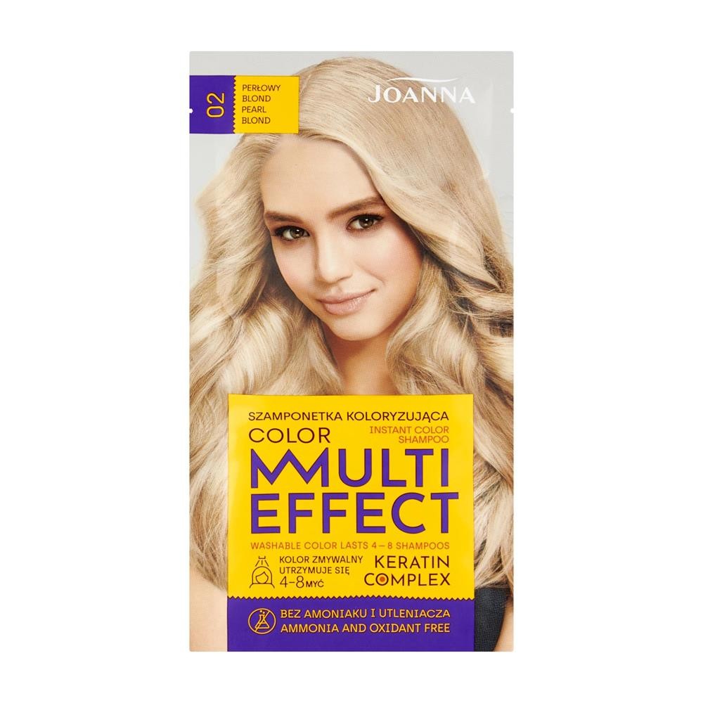 201578 JOANNA MULTI COLOR SZAMPON KOLORYZUJĄCY SASZETKA 02 PERŁOWY BLOND 5602 5901018015121