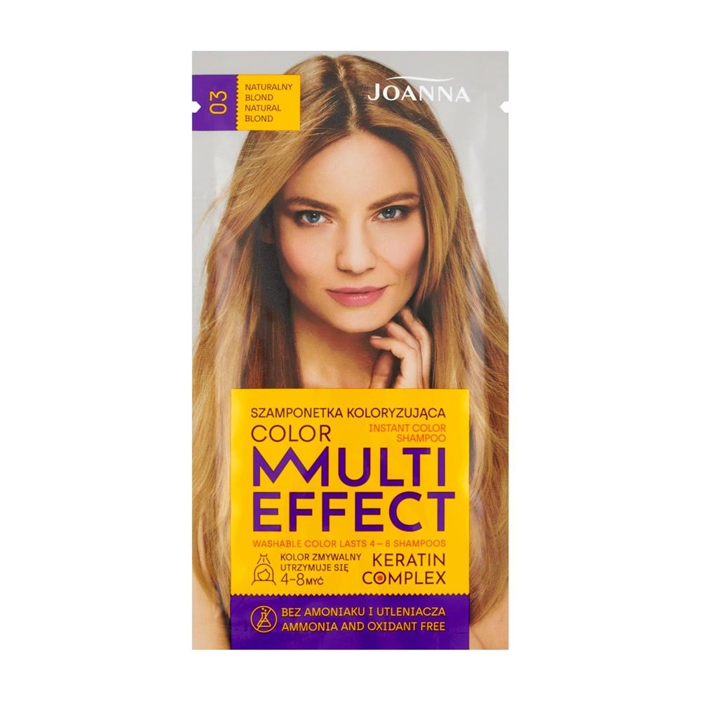 201579 JOANNA MULTI COLOR SZAMPON KOLORYZUJĄCY SASZETKA 03 NATURALNY BLOND 5603 5901018015138