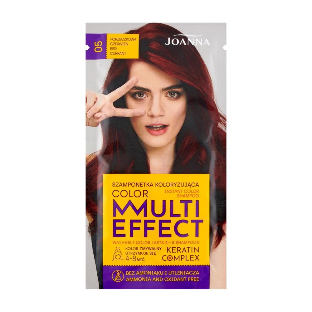 201581 JOANNA MULTI COLOR SZAMPON KOLORYZUJĄCY SASZETKA 05 PORZECZKOWA CZERWIEŃ 5604 5901018015152