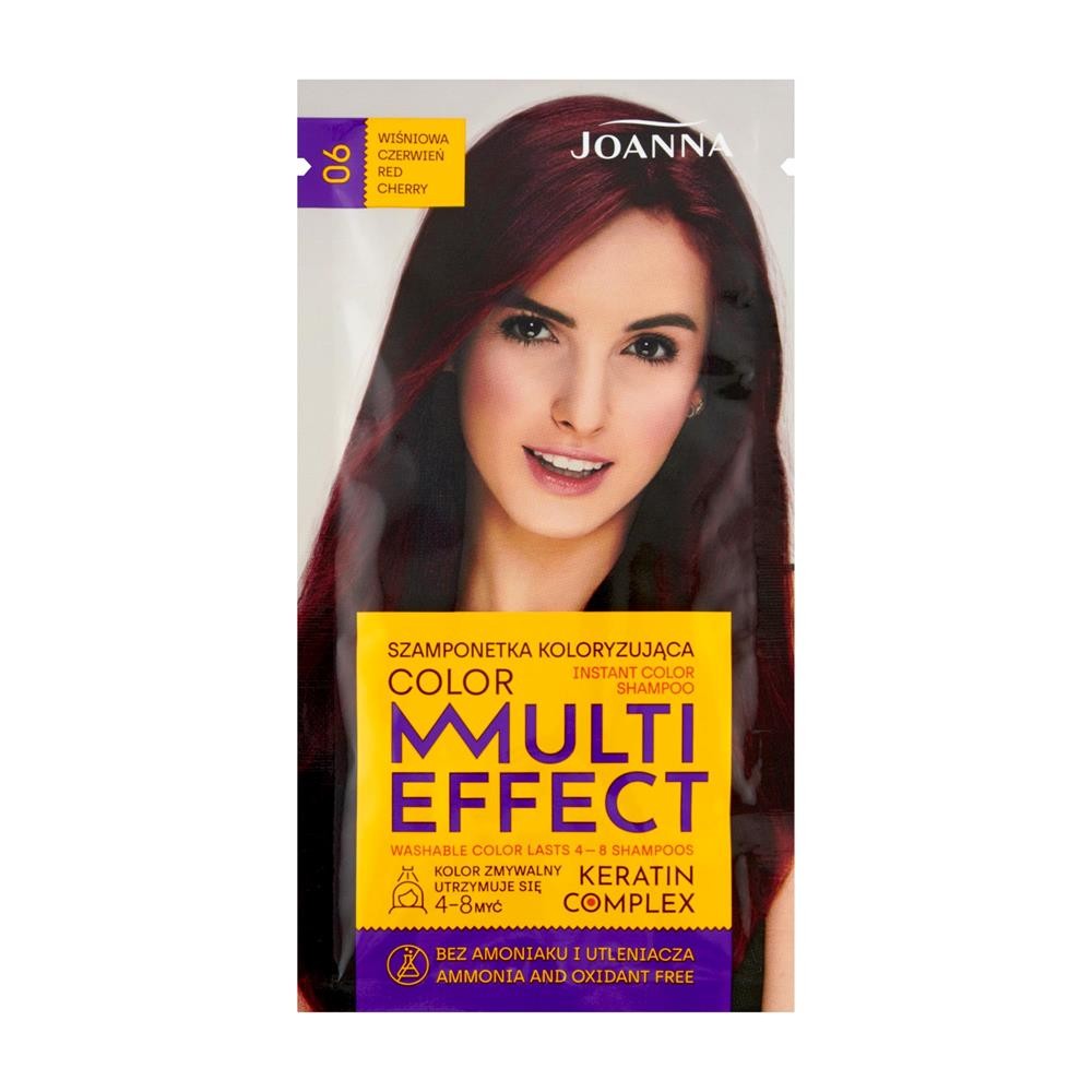 201582 JOANNA MULTI COLOR SZAMPON KOLORYZUJĄCY SASZETKA 06 WIŚNIOWA CZERWIEŃ 5606 5901018015169