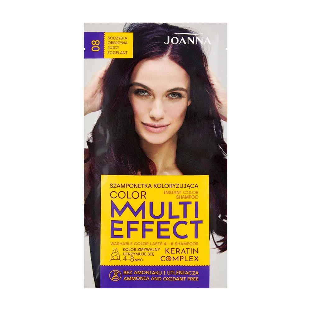 201584 JOANNA MULTI COLOR SZAMPON KOLORYZUJĄCY SASZETKA 08 SOCZYSTA OBERŻYNA 5608 5901018015183