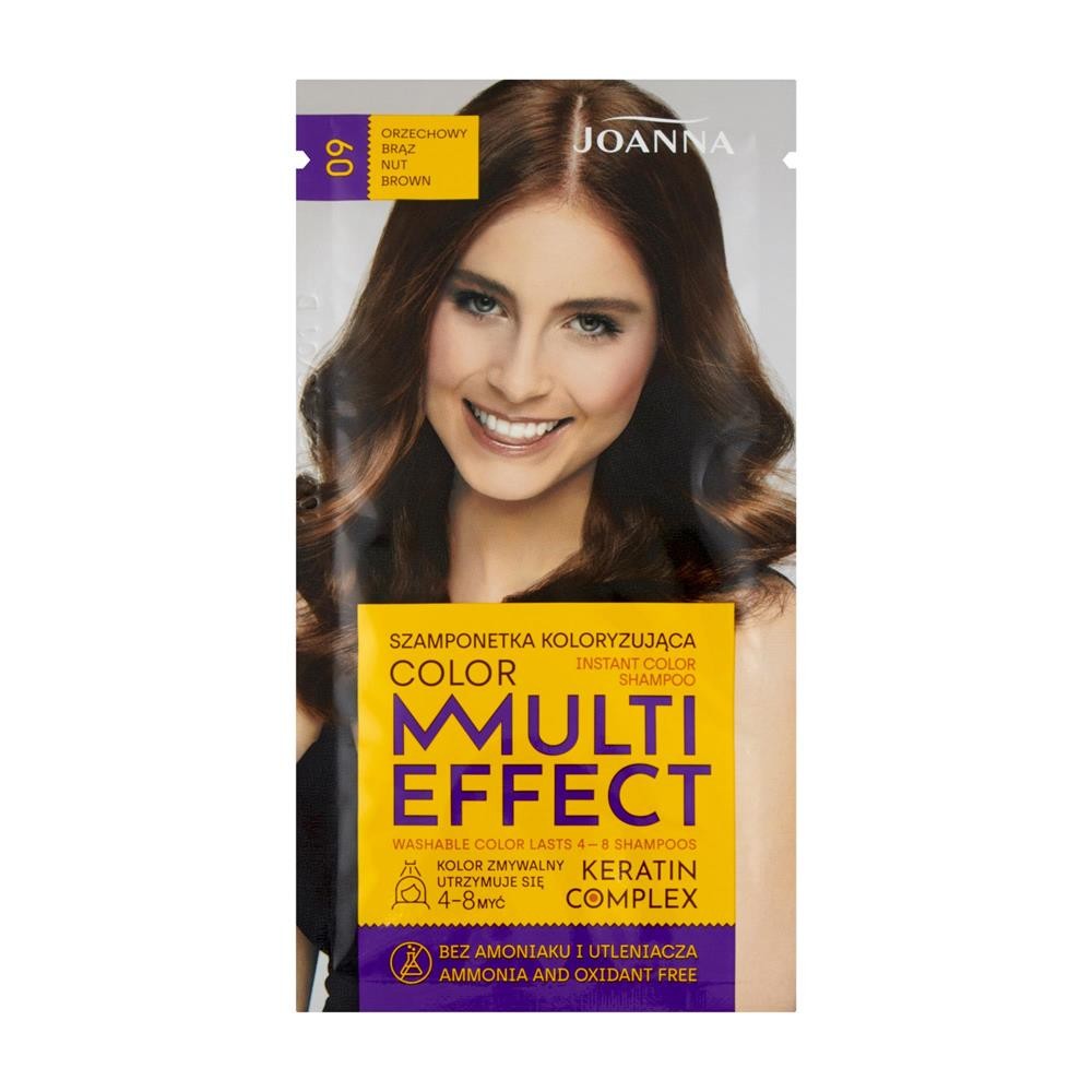 201585 JOANNA MULTI COLOR SZAMPON KOLORYZUJĄCY SASZETKA 09 ORZECHOWY BRĄZ 5609 5901018015190