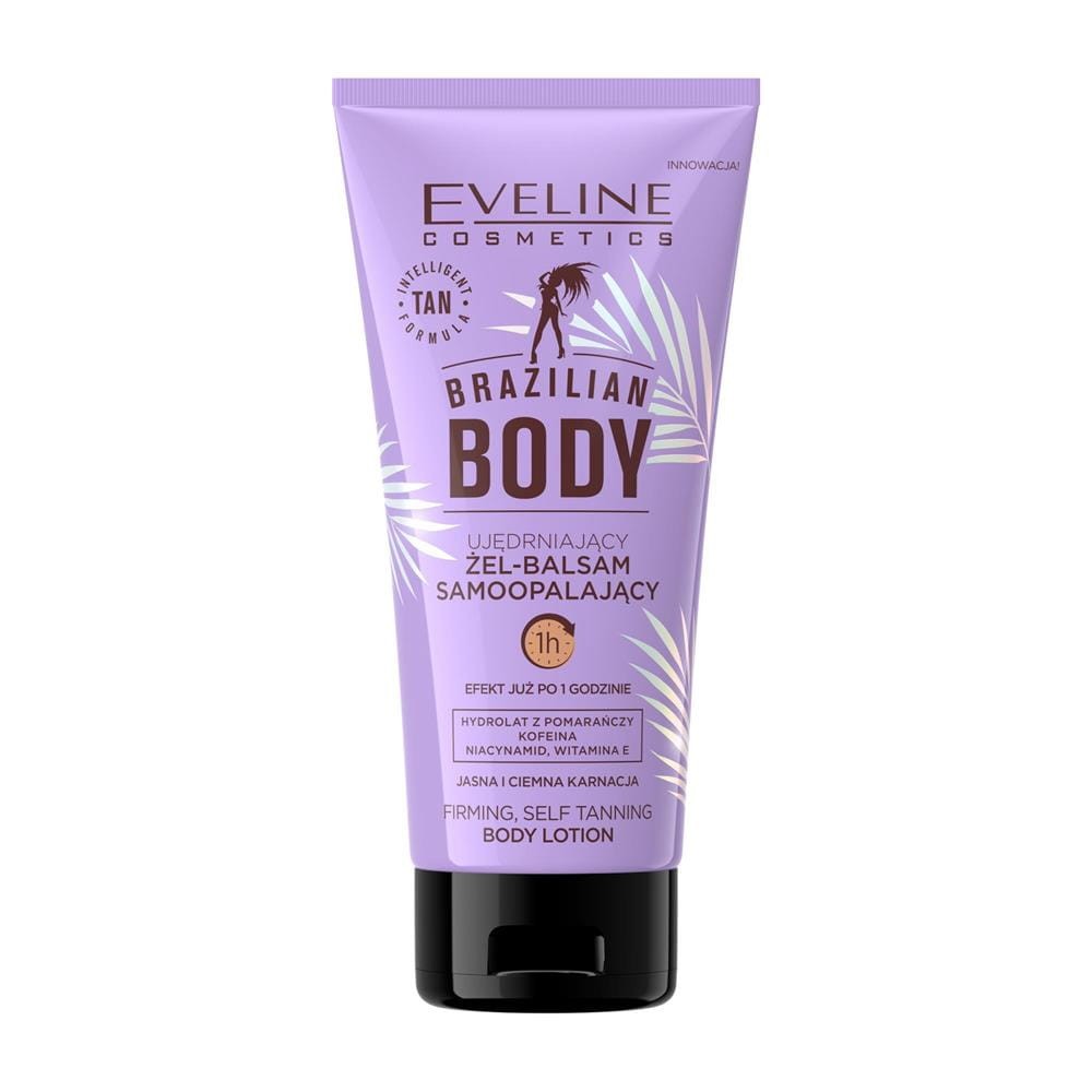 284589 EVELINE BRAZILIAN BODY ŻEL-BALSAM SAMOOPALAJĄCY DO CIAŁA 150ML UJĘDRNIAJĄCY JASNA I CIEMNA KARNACJA 5903416053217