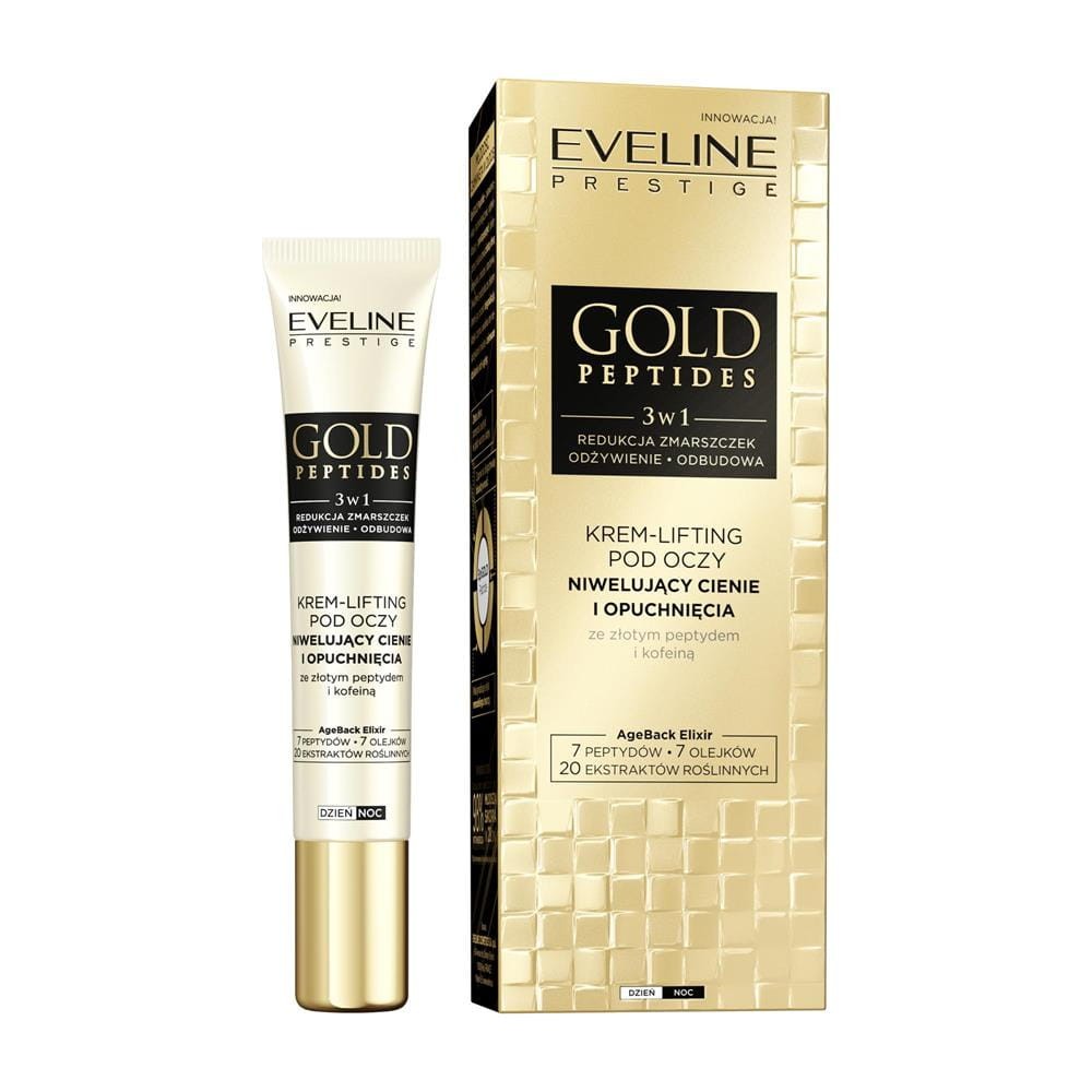 284962 EVELINE GOLD PEPTIDES KREM-LIFTING POD OCZY 20ML NIWELUJĄCY CIENIE I OPUCHNIĘCIA 5903416053071