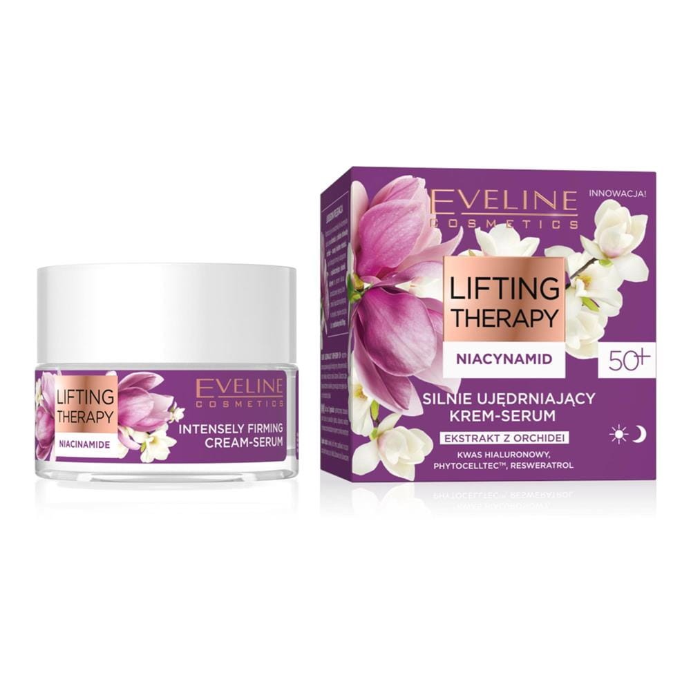282037 EVELINE LIFTING THERAPY 50+ NIACYNAMID KREM-SERUM DO TWARZY 50ML SILNIE UJĘDRNIAJĄCY 5903416054238