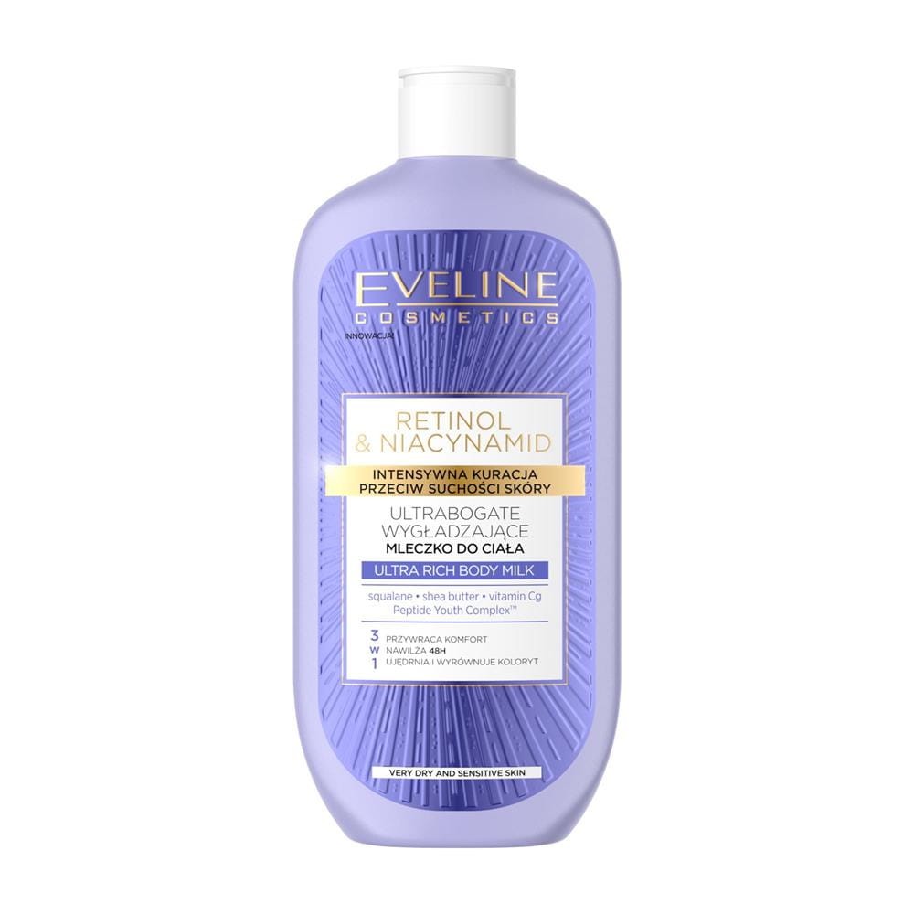 284580 EVELINE RETINOL&amp;NIACYNAMID MLECZKO DO CIAŁA 350ML ULTRABOGATE WYGŁADZAJĄCE 5903416053088