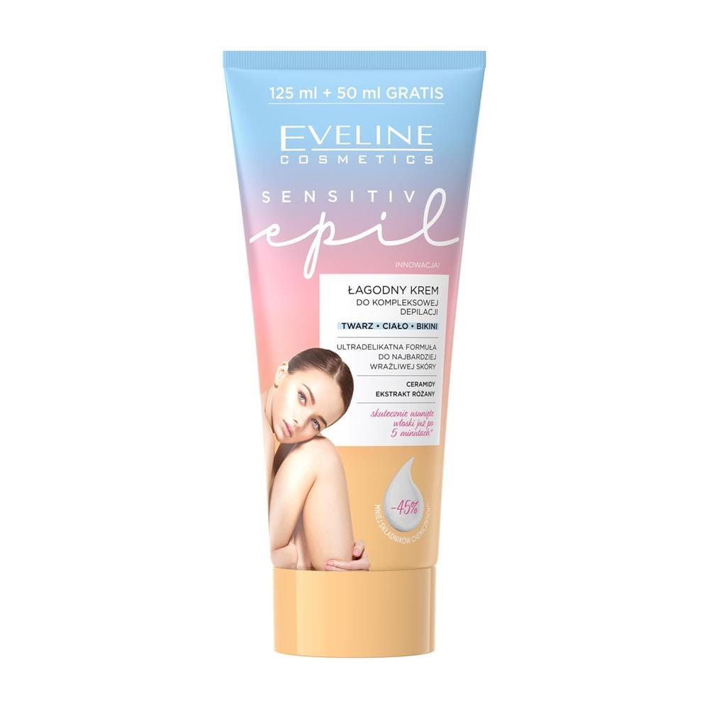 284582 EVELINE SENSITIVE EPIL KREM DO DEPILACJI 175ML TWARZ,CIAŁO,BIKINI 5903416047681