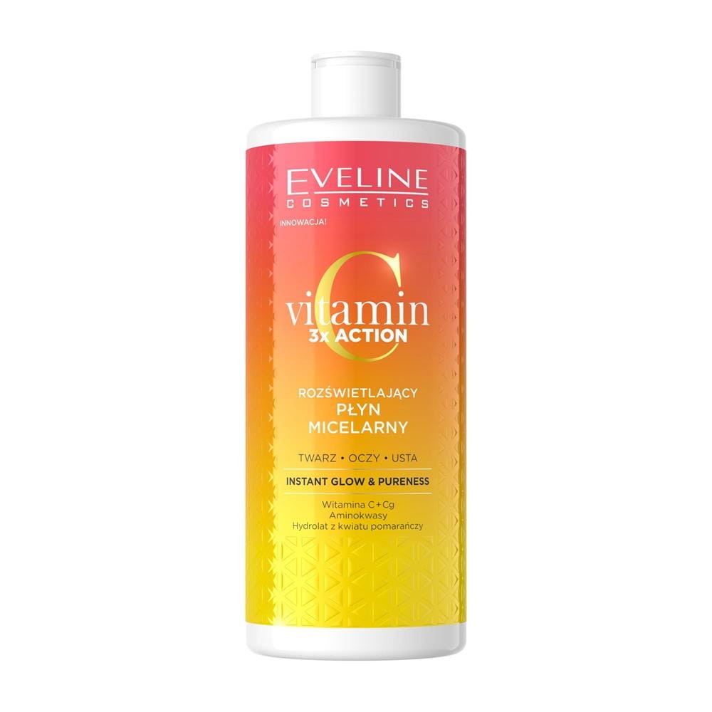 284972 EVELINE VITAMIN C 3XACTION PŁYN MICELARNY 500ML ROZŚWIETLAJĄCY 5903416054146