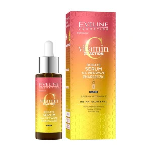EVELINE VITAMIN C 3XACTION SERUM DO TWARZY 30ML NOC NA PIERWSZE ZMARSZCZKI