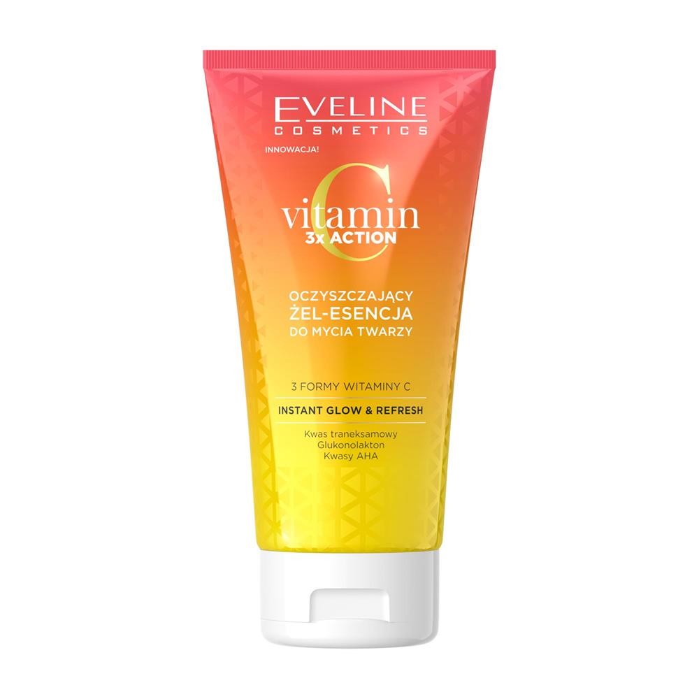 284970 EVELINE VITAMIN C 3XACTION ŻEL-ESENCJA DO MYCIA TWARZY 150ML OCZYSZCZAJĄCY 5903416053408