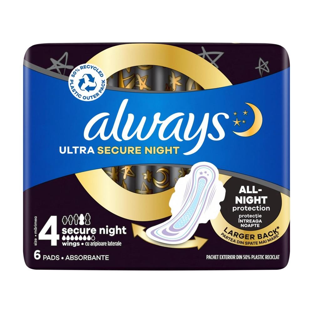 264276 ALWAYS PODPASKI ULTRA NIGHT 6 SZT. 8001841733050