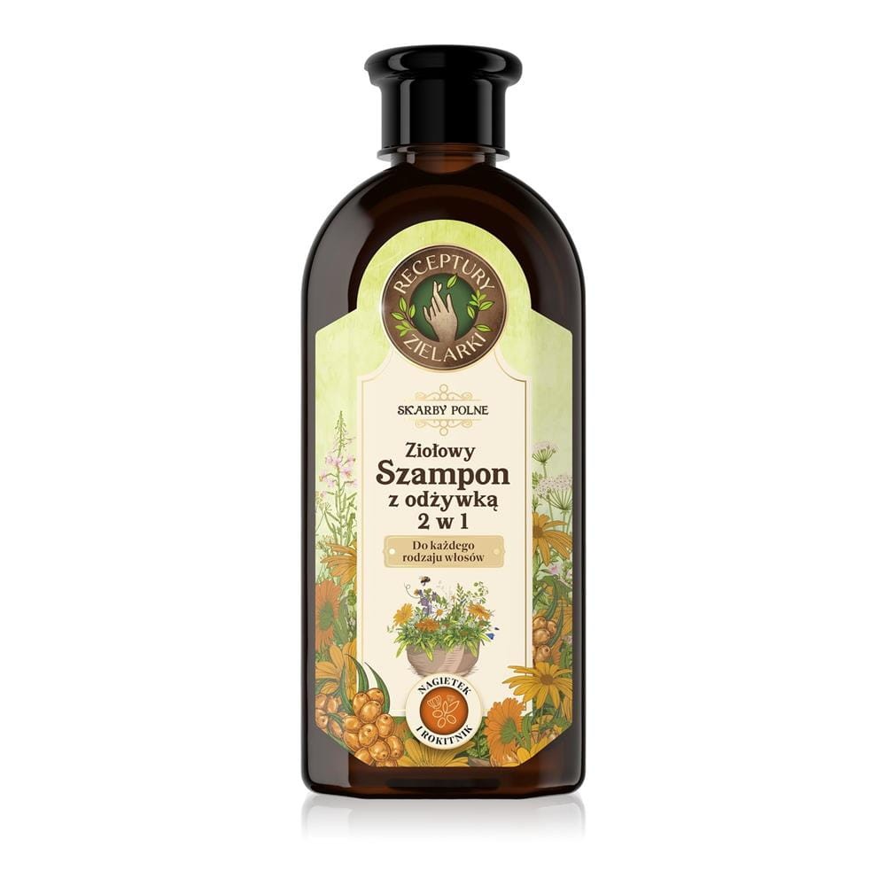 288627 RECEPTURY ZIEL SZAMPON DO WŁOSÓW 400ML 2W1 NAGIETEK I ROKITNIK KAŻDY RODZAJ WŁOSÓW 5903794194526