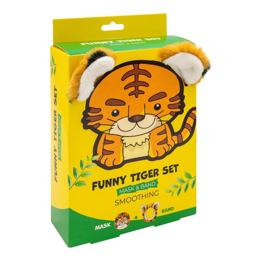 291744 MOND'SUB KOMPLET MASECZKA DO TWARZY W PŁACIE+OPASKA KOSMETYCZNA TYGRYS 5903794196469