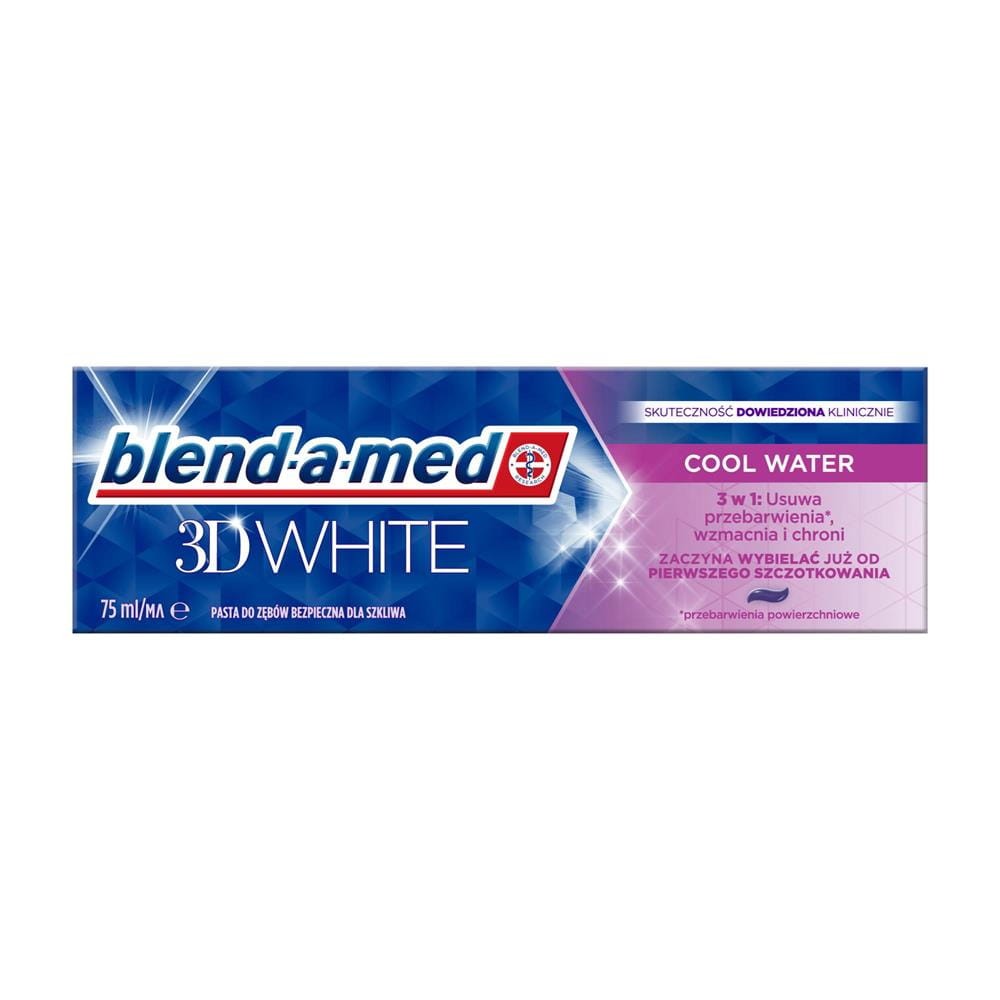 287259 BLEND-A-MED PASTA DO ZĘBÓW  75ML 3D WHITE COOL WATER 8006540793138