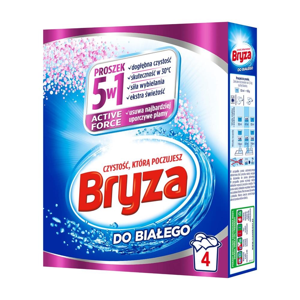 261845 BRYZA 5W1 PROSZEK DO PRANIA 4P 260G BIAŁE ACTIVE FORCE 5908252001712