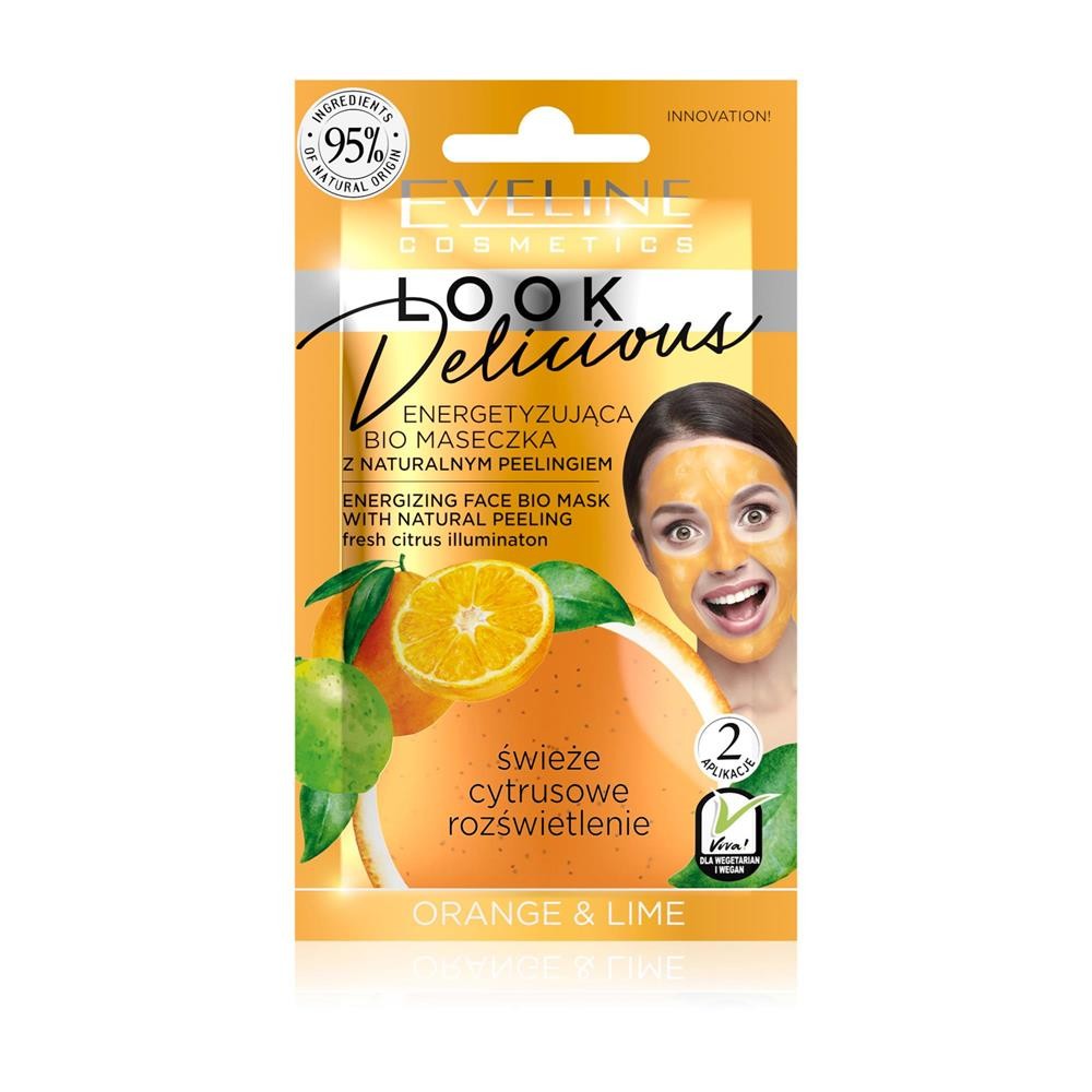 257624 EVELINE LOOK DELICIOUS MASECZKA DO TWARZY 10ML ENERGETYZUJĄCA ŚWIEŻE CYTRUSOWE ROZŚWIETLENIE 5903416026204