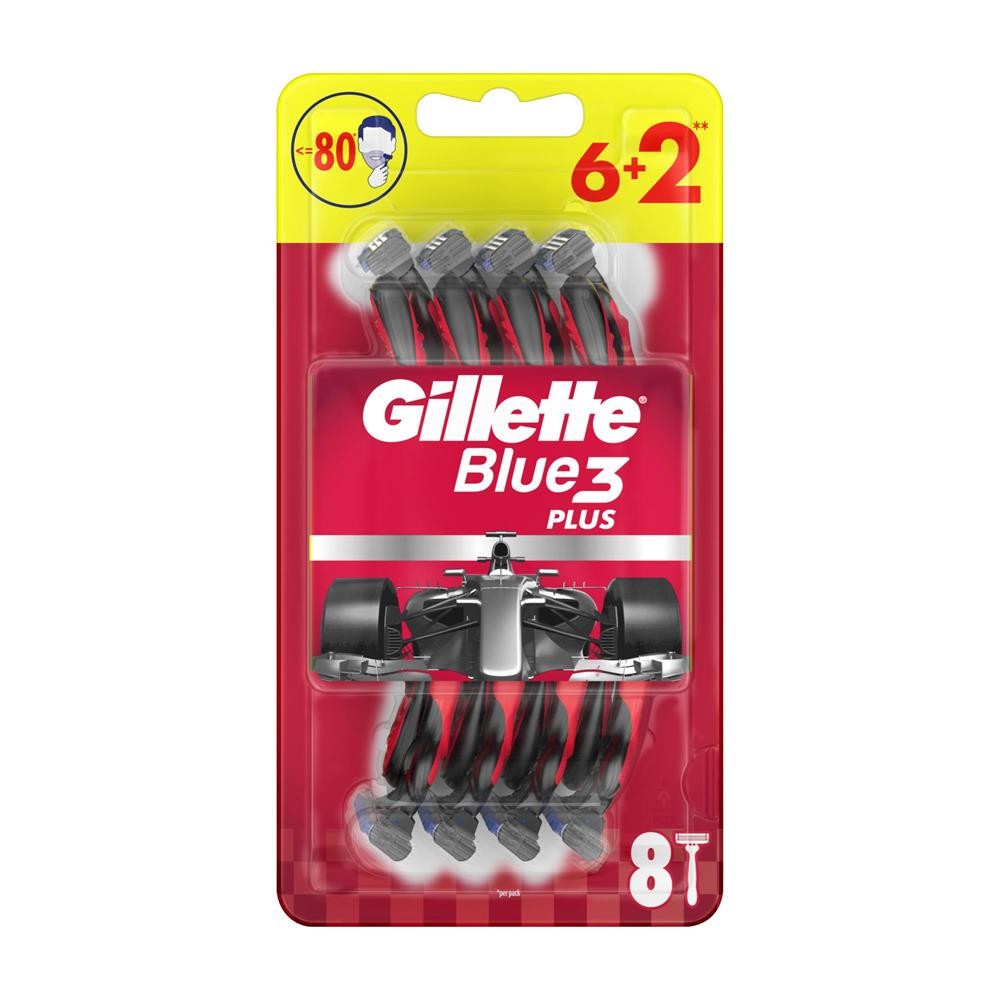 288252 GILLETTE MASZYNKA DO GOLENIA JEDNOCZĘŚCIOWA BLUE 3  6+2 SZT. RED 7702018536320