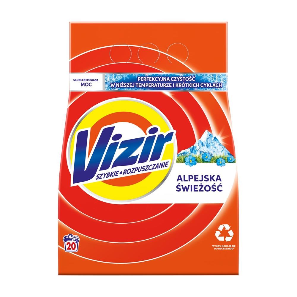 284492 VIZIR PROSZEK DO PRANIA 20P 1.1KG ALPEJSKA ŚWIEŻOŚĆ 8006540971260