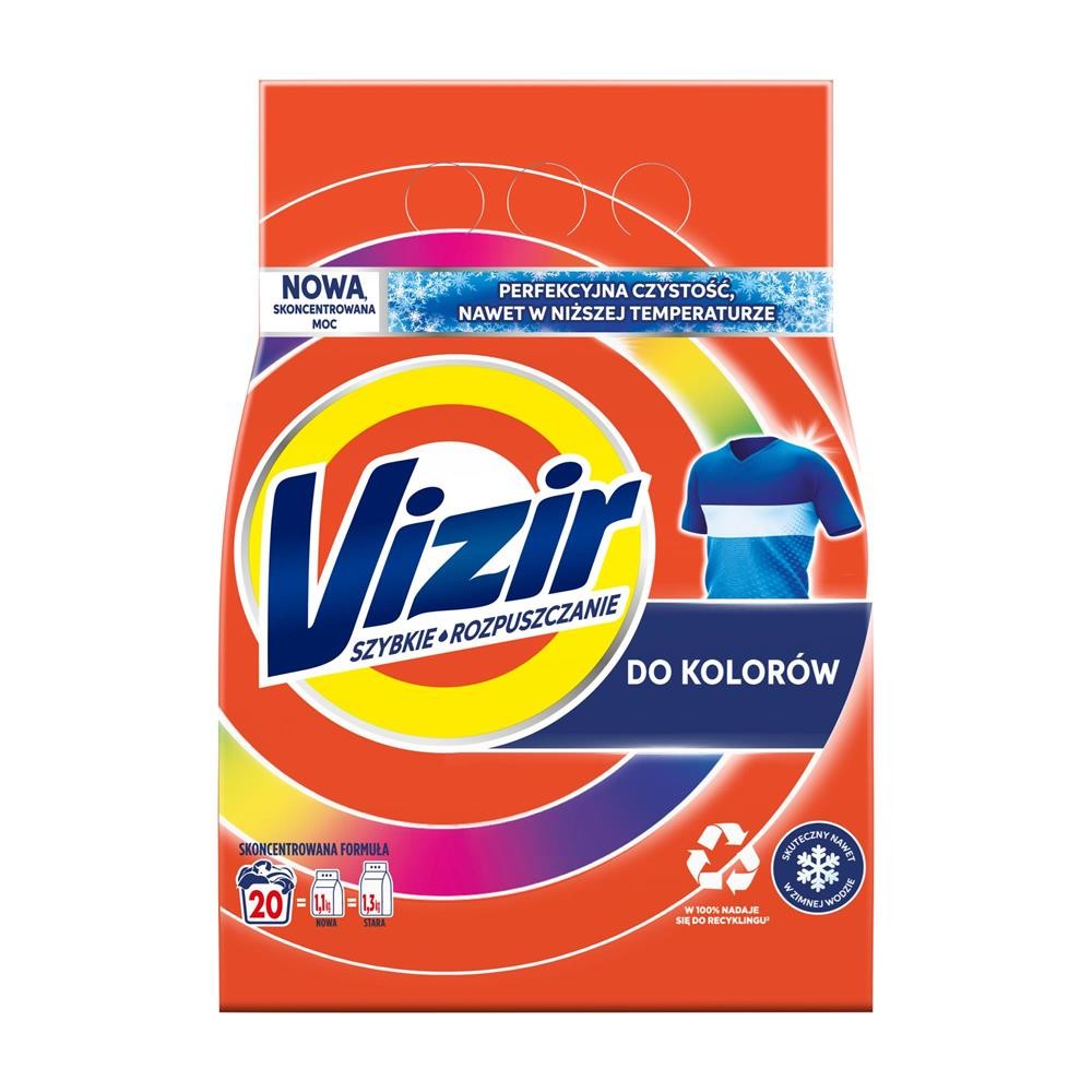 284491 VIZIR PROSZEK DO PRANIA 20P 1.1KG KOLOR 8006540971109