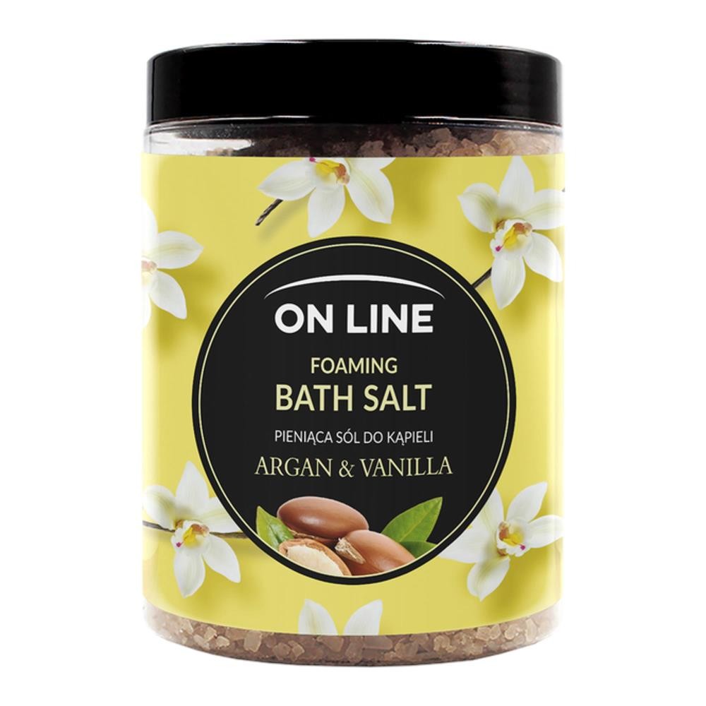 276913 ON LINE SÓL DO KĄPIELI 1.2KG PIENIĄCA ARGAN&amp;VANILLA 5903116748598