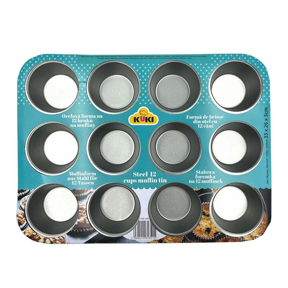 285087 KUKI FORMA STALOWA NA 12 MUFINEK 5060411613515