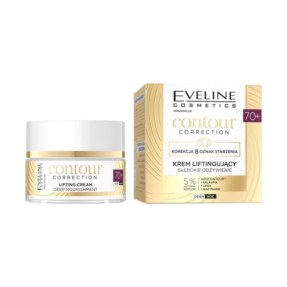 290388 EVELINE CONTOUR CORRECTION 70+ KREM DO TWARZY 50ML LIFTINGUJĄCY GŁĘBOKIE ODŻYWIENIE 5903416058649